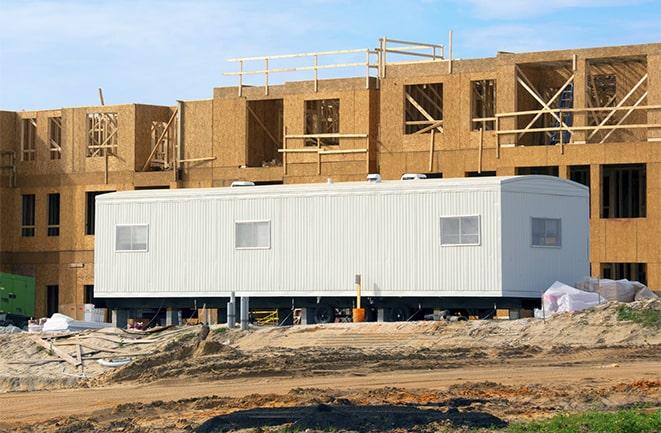 construction office trailers for rent at a building site in Bethlehem GA